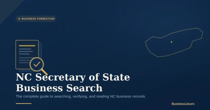 NC Secretary of State Business Search